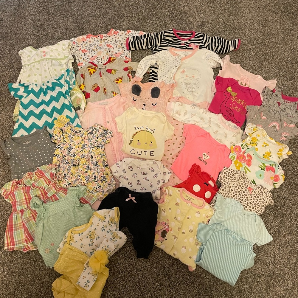 Baby Girl 0-3 Clothing Lot